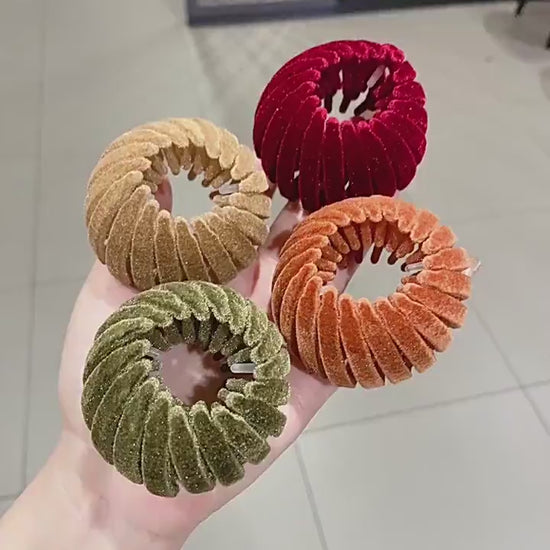 Goose Suede Bird's Nest Hair Tie Hair Set