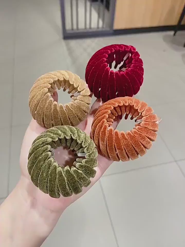 Goose Suede Bird's Nest Hair Tie Hair Set